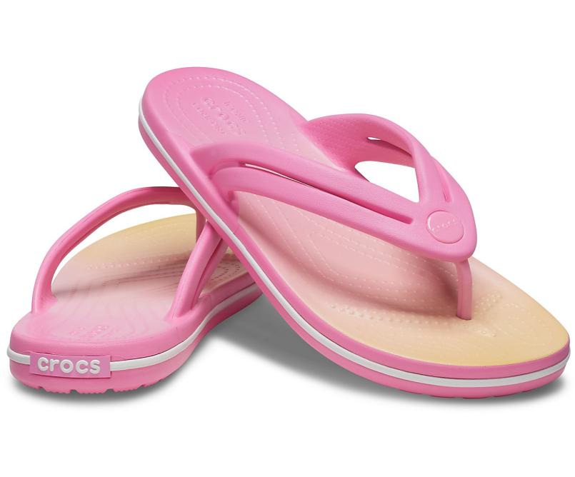Flip-Flops | Women Crocs Crocband™ Ombre Flip Pink Lemonade / Multi