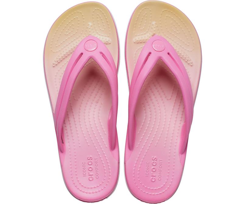 Flip-Flops | Women Crocs Crocband™ Ombre Flip Pink Lemonade / Multi