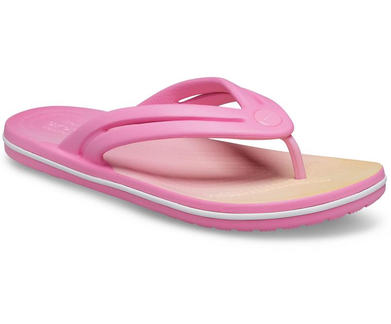 Flip-Flops | Women Crocs Crocband™ Ombre Flip Pink Lemonade / Multi