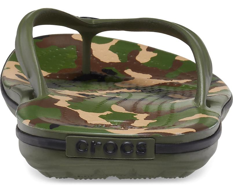 Flip-Flops | Women Crocs Crocband™ Printed Flip Army Green / Black