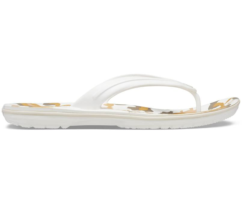 Flip-Flops | Women Crocs Crocband™ Printed Flip White / Multi