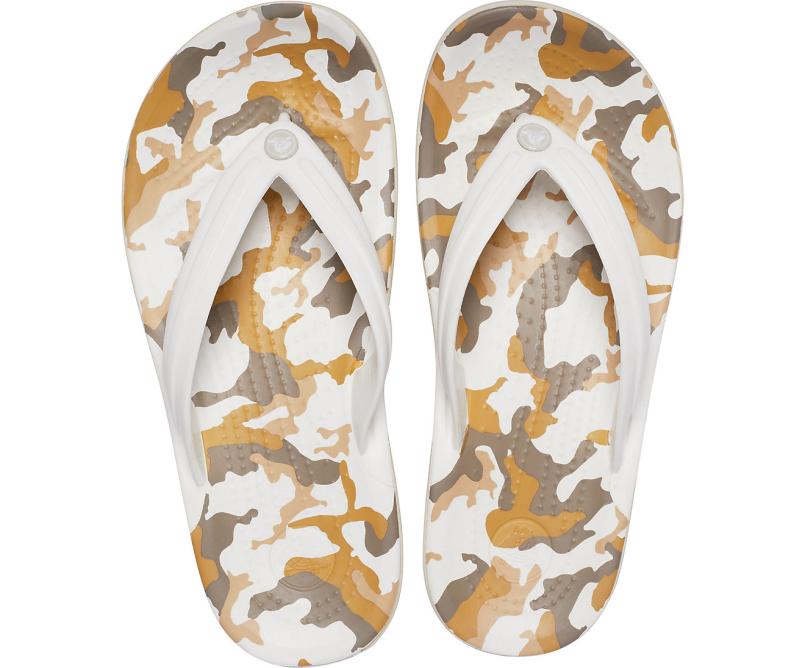 Flip-Flops | Women Crocs Crocband™ Printed Flip White / Multi