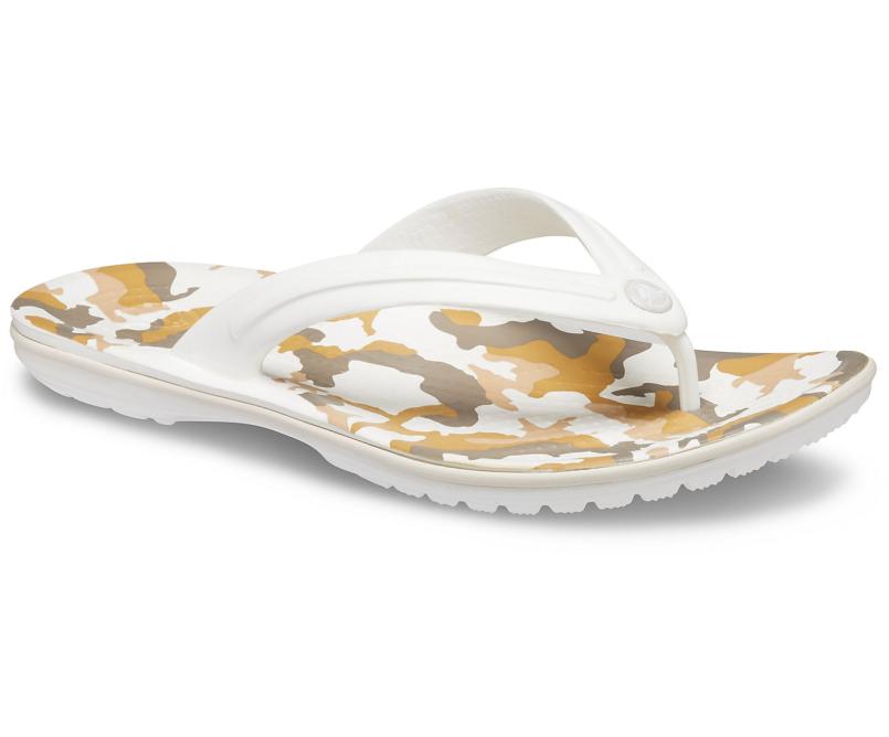 Flip-Flops | Women Crocs Crocband™ Printed Flip White / Multi