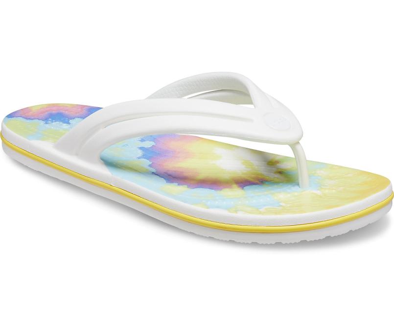 Flip-Flops | Women Crocs Crocband™ Tie-Dye Flip White / Multi