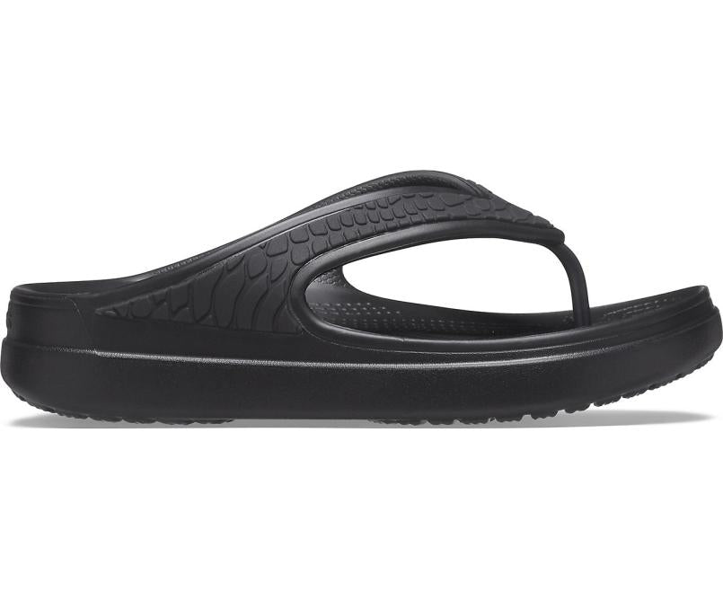 Flip-Flops | Women Crocs Crocs Sloane Snake Wedge Flip Black