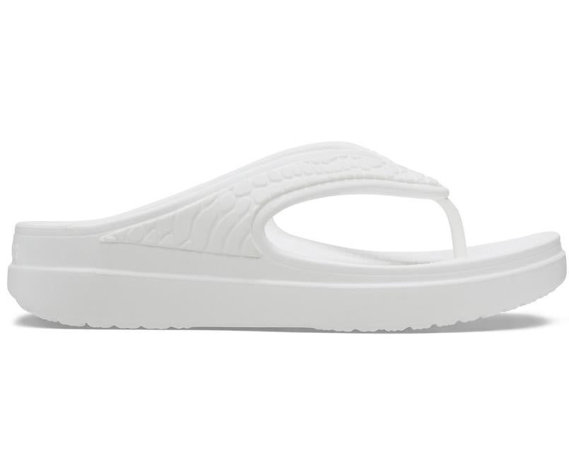 Flip-Flops | Women Crocs Crocs Sloane Snake Wedge Flip White
