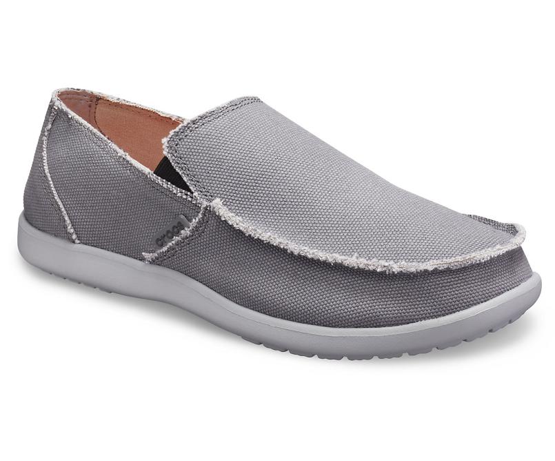 Loafers | Men Crocs Santa Cruz Slip-On Charcoal / Light Gray