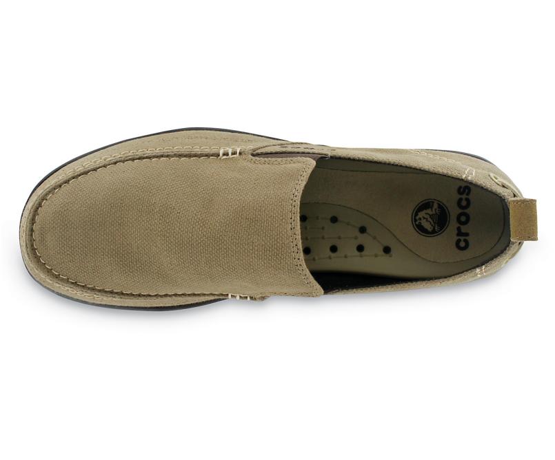 Loafers | Men Crocs Walu Slip-On Khaki / Espresso