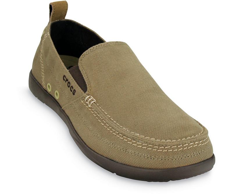 Loafers | Men Crocs Walu Slip-On Khaki / Espresso