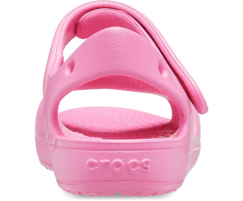Sandals | Girls Crocs Kids&#039; Classic Cross-Strap Charm Sandal Pink Lemonade