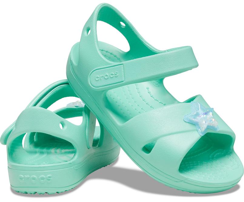 Sandals | Girls Crocs Kids&#039; Classic Cross-Strap Charm Sandal Pistachio
