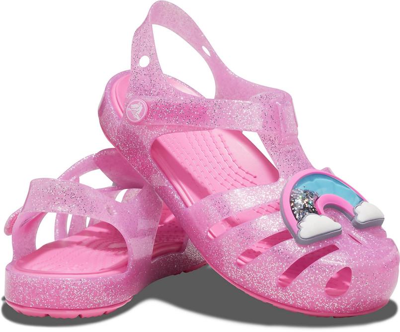 Sandals | Girls Crocs Kids&#039; Crocs Isabella Charm Sandal Pink Lemonade