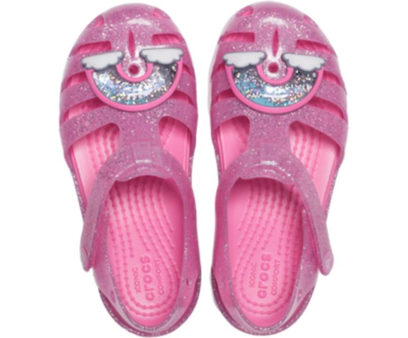 Sandals | Girls Crocs Kids&#039; Crocs Isabella Charm Sandal Pink Lemonade