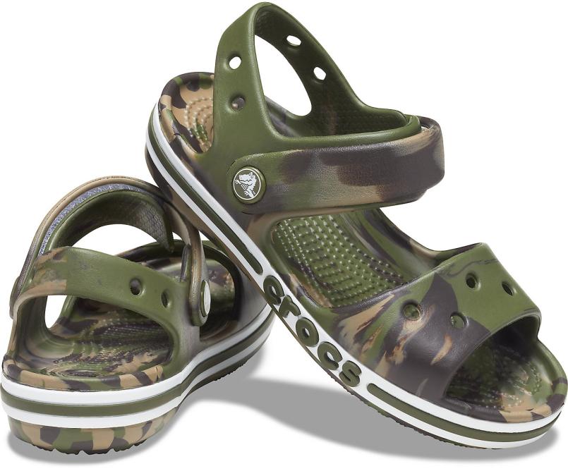 Sandals | Girls/Boys Crocs Kids&#039; Bayaband Marbled Sandal Army Green / Multi