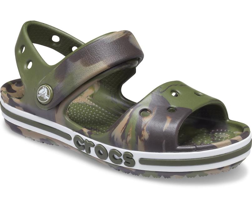 Sandals | Girls/Boys Crocs Kids&#039; Bayaband Marbled Sandal Army Green / Multi