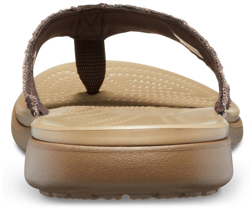 Sandals | Men Crocs Santa Cruz Canvas Flip Espresso / Khaki