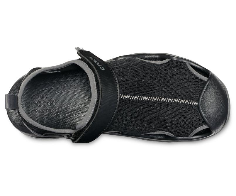 Sandals | Men Crocs Swiftwater™ Mesh Deck Sandal Black