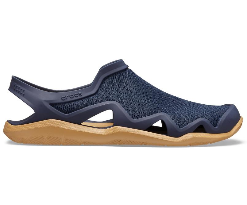 Sandals | Men Crocs Swiftwater™ Mesh Wave Navy / Tan
