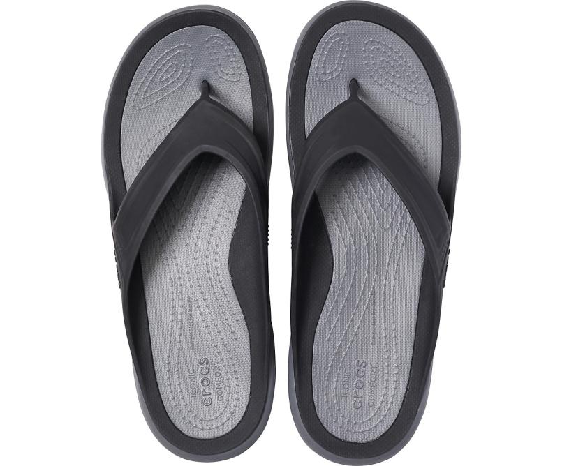 Sandals | Men Crocs Swiftwater™ Wave Flip Black/slate Grey