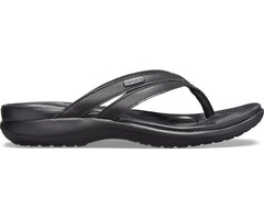 Sandals | Women Crocs Capri Basic Strappy Flip Black / Black