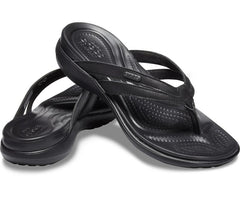 Sandals | Women Crocs Capri Basic Strappy Flip Black / Black
