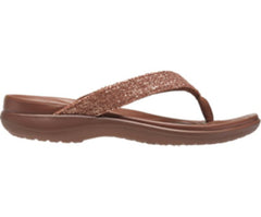 Sandals | Women Crocs Capri V Glitter Flip Bronze