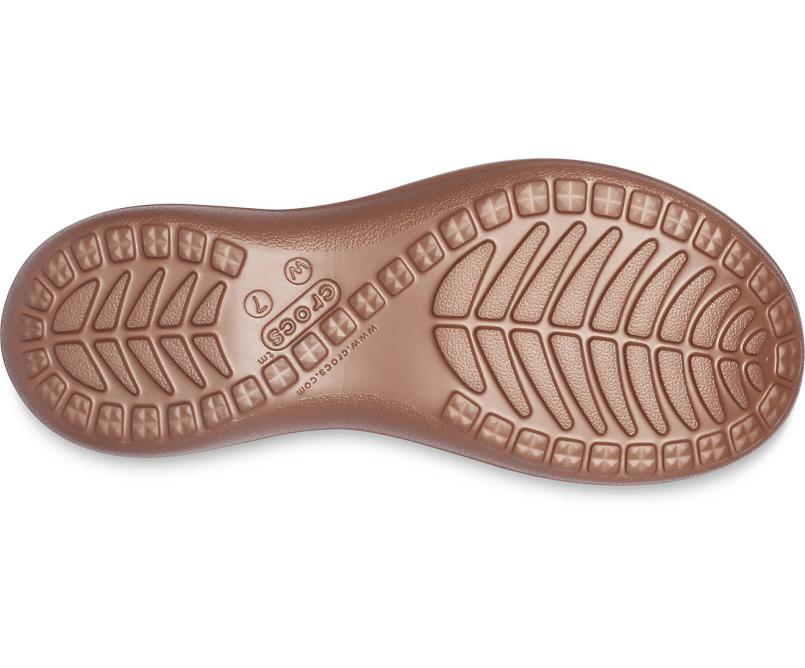 Sandals | Women Crocs Capri V Glitter Flip Bronze