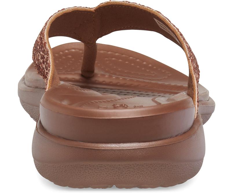 Sandals | Women Crocs Capri V Glitter Flip Bronze