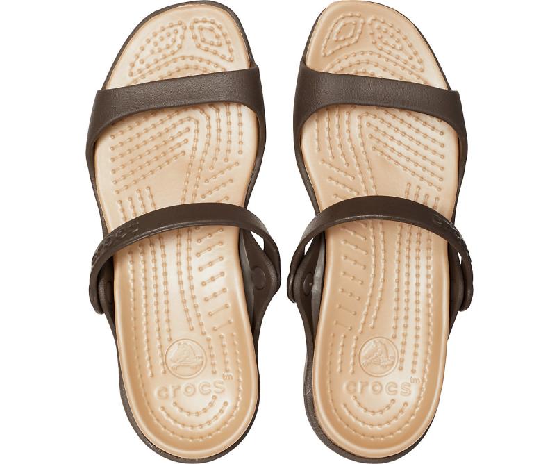 Sandals | Women Crocs Cleo Sandal Espresso / Gold