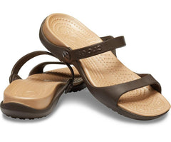 Sandals | Women Crocs Cleo Sandal Espresso / Gold