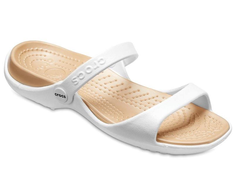 Sandals | Women Crocs Cleo Sandal Oyster / Gold
