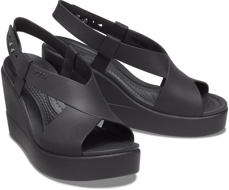 Sandals | Women Crocs Crocs Brooklyn High Wedge Black / Black