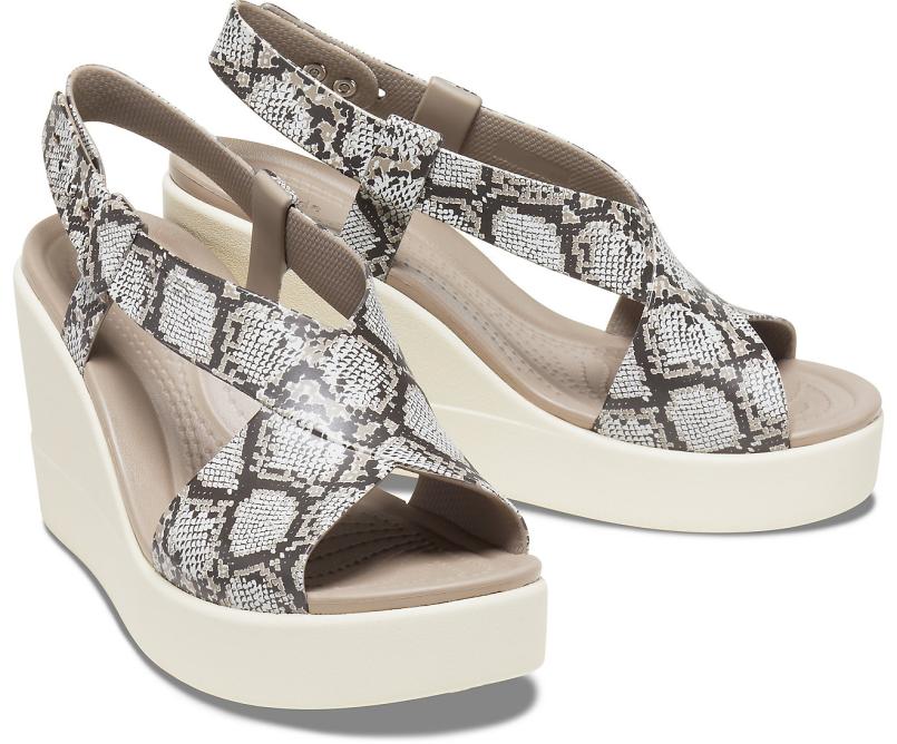 Sandals | Women Crocs Crocs Brooklyn High Wedge Multi / Stucco