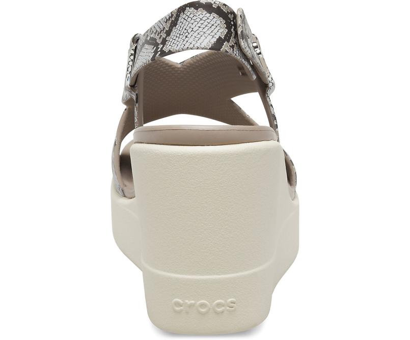 Sandals | Women Crocs Crocs Brooklyn High Wedge Multi / Stucco
