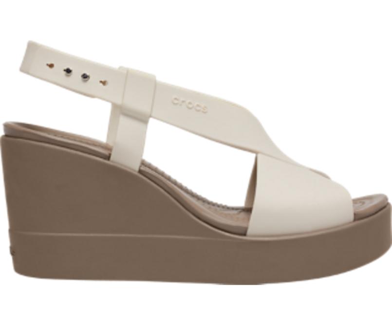 Sandals | Women Crocs Crocs Brooklyn High Wedge Stucco / Mushroom