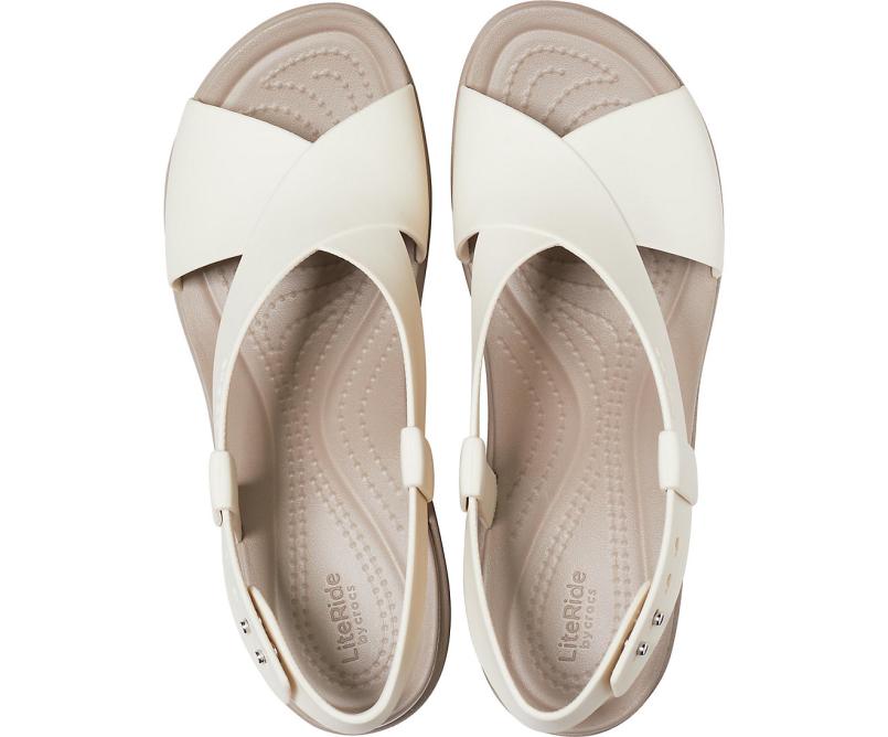 Sandals | Women Crocs Crocs Brooklyn High Wedge Stucco / Mushroom