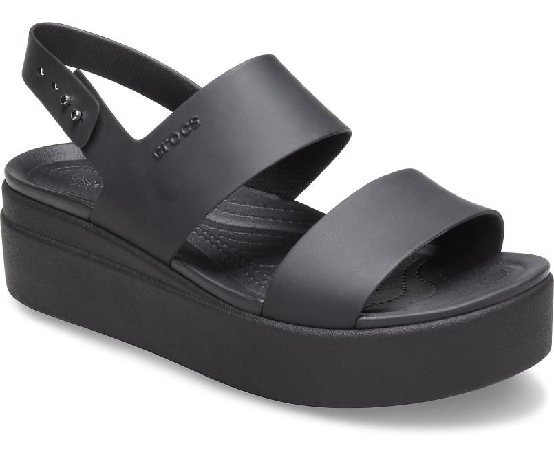 Sandals | Women Crocs Crocs Brooklyn Low Wedge Black / Black