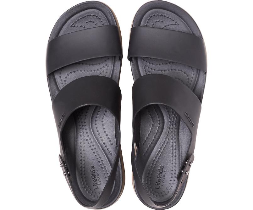 Sandals | Women Crocs Crocs Brooklyn Low Wedge Black / Mushroom
