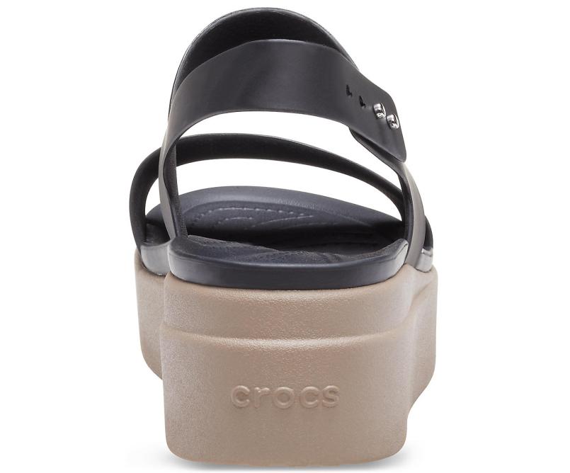 Sandals | Women Crocs Crocs Brooklyn Low Wedge Black / Mushroom