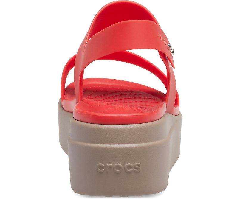 Sandals | Women Crocs Crocs Brooklyn Low Wedge Flame / Mushroom