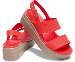 Sandals | Women Crocs Crocs Brooklyn Low Wedge Flame / Mushroom