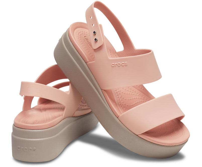 Sandals | Women Crocs Crocs Brooklyn Low Wedge Pale Blush / Mushroom