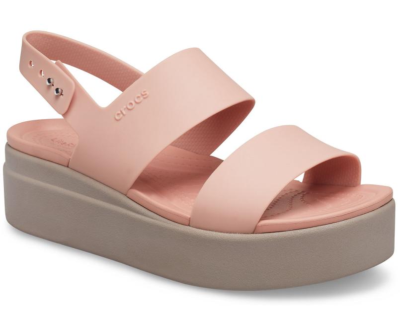 Sandals | Women Crocs Crocs Brooklyn Low Wedge Pale Blush / Mushroom