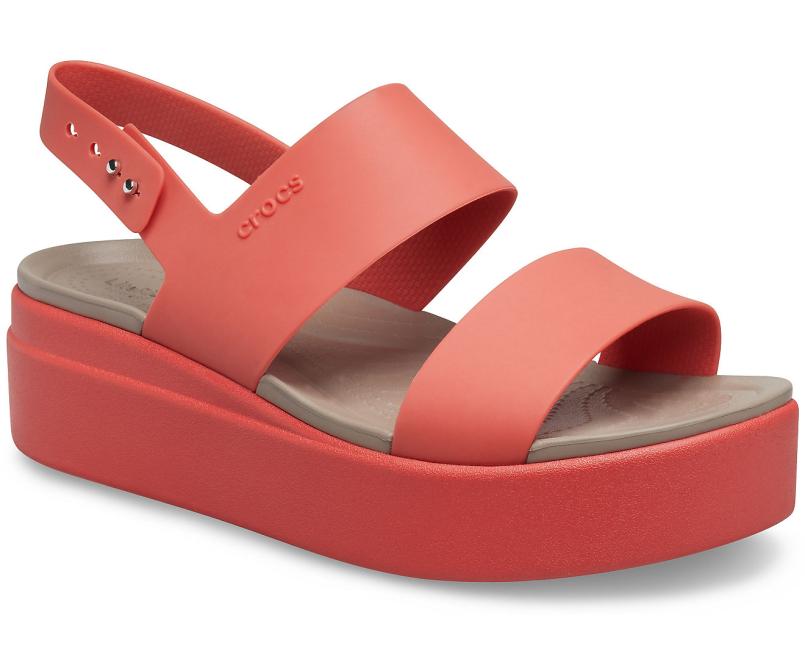 Sandals | Women Crocs Crocs Brooklyn Low Wedge Spicy Orange / Spicy Orange