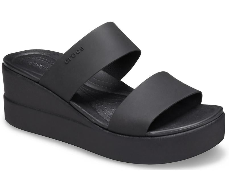 Sandals | Women Crocs Crocs Brooklyn Mid Wedge Black / Black