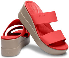 Sandals | Women Crocs Crocs Brooklyn Mid Wedge Flame / Mushroom