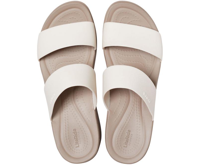 Sandals | Women Crocs Crocs Brooklyn Mid Wedge Stucco / Mushroom