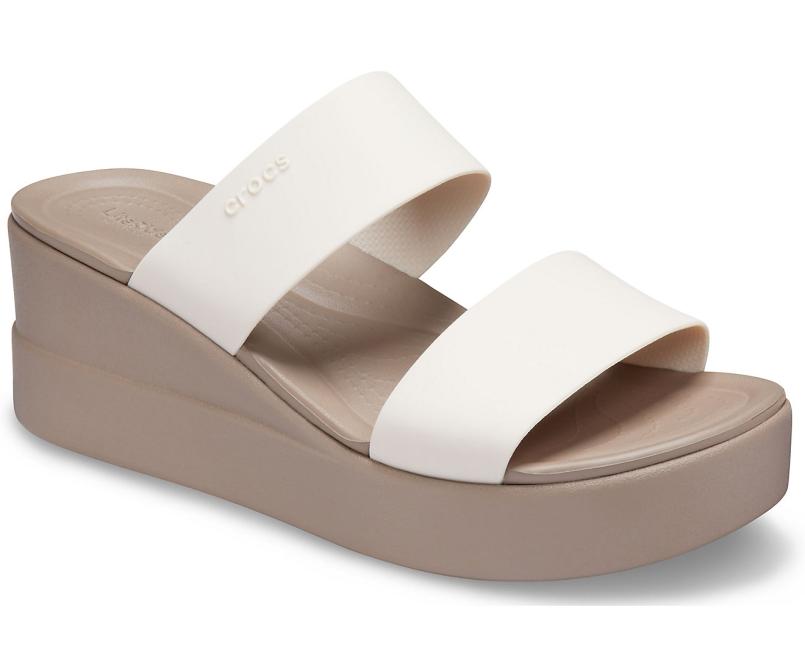 Sandals | Women Crocs Crocs Brooklyn Mid Wedge Stucco / Mushroom