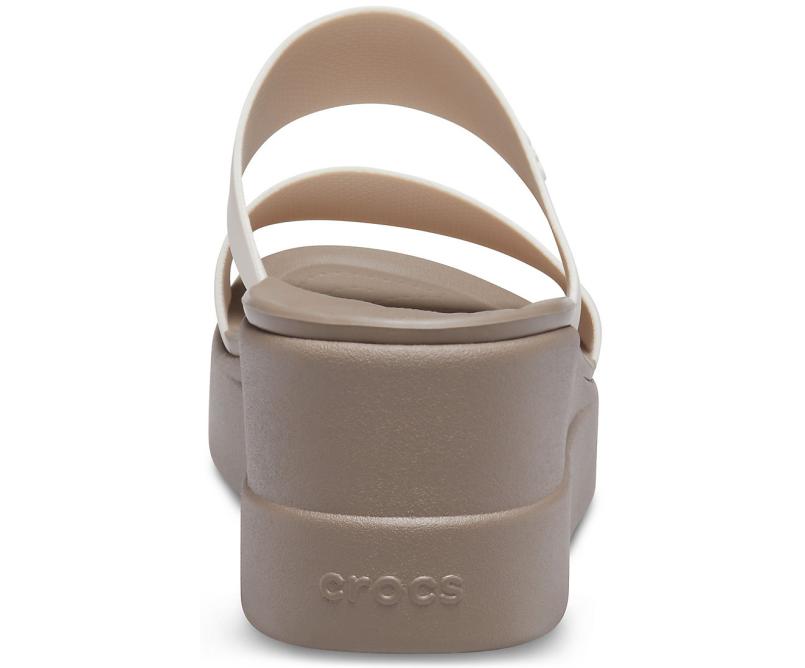 Sandals | Women Crocs Crocs Brooklyn Mid Wedge Stucco / Mushroom