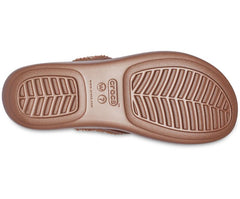 Sandals | Women Crocs Crocs Monterey Shimmer Wedge Flip Bronze